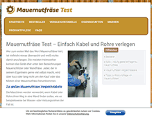 Tablet Screenshot of mauernutfraesetest.com